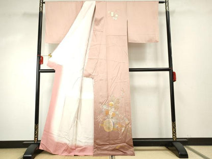 平和屋着物●金彩友禅　卓越技能者・名工・和田光正　訪問着　花車文　暈し染め　金銀彩　正絹　逸品　未使用　AABE8673cs