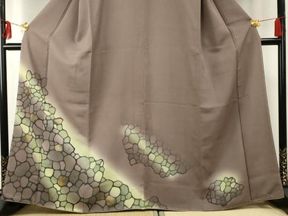 平和屋着物●染色作家　青野保夫　訪問着　石畳文　暈し染め　正絹　逸品　未使用　AABE8675cs