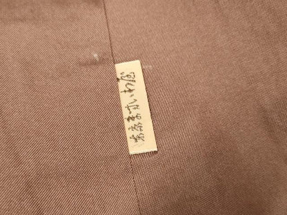 平和屋着物●本場結城紬　重要無形文化財　訪問着　刺繍　草花文　奥順織物謹製　ますいわ屋扱い　証紙付き　正絹　逸品　AABE8679cs