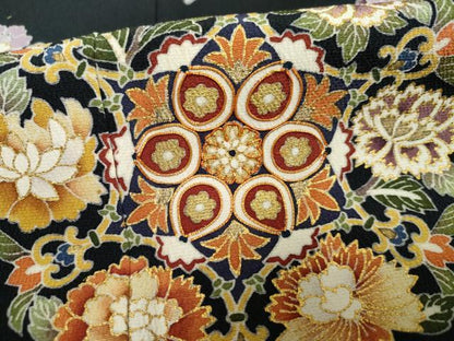 平和屋着物●訪問着　友禅　駒刺繍　花丸文　金彩　正絹　逸品　AABE8680cs