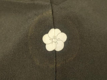 平和屋着物■豪華黒留袖　駒刺繍　地紙草花文　金銀彩　正絹　逸品　AABE8725fw