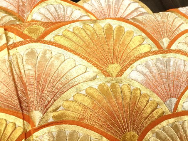平和屋着物■豪華黒留袖　刺繍　青海波花文　金彩　銀糸　正絹　逸品　AABE8802fw