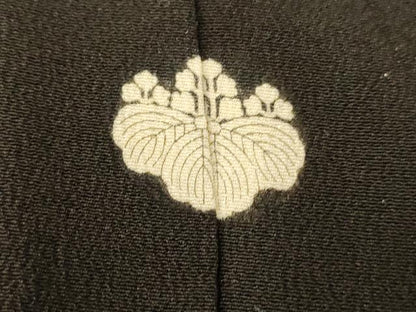 平和屋着物■豪華黒留袖　刺繍　青海波花文　金彩　銀糸　正絹　逸品　AABE8802fw