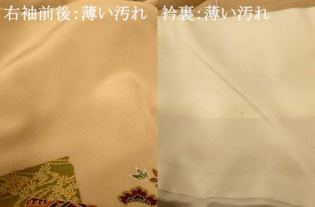 平和屋着物■訪問着 吉祥草花文 暈し染め 金銀彩 正絹 逸品 AABE8827fw