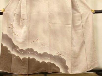 平和屋着物■訪問着　雲取り芝花文　暈し染め　正絹　逸品　AABE8837fw