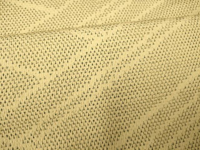 平和屋着物●白鷹お召 幾何学文様 正絹 逸品 AABE8856fw