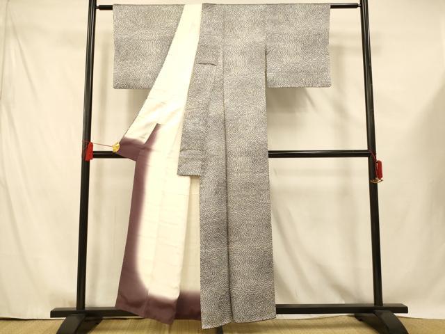 平和屋着物■上質な小紋 舞花文 正絹 逸品 AABE8866fw