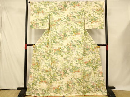 平和屋着物■上質な小紋 風景文 正絹 逸品 AABE8878fw