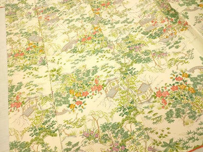 平和屋着物■上質な小紋 風景文 正絹 逸品 AABE8878fw