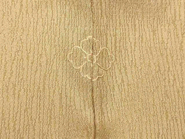 平和屋着物■上質な色無地 松地紋 亜麻色 正絹 逸品 AABE8879fw
