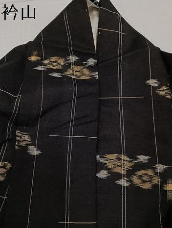 平和屋着物●上質な紬　草花文　正絹　逸品　AABE8882ph