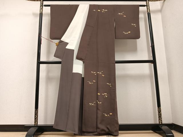 平和屋着物●訪問着　花文箱　金彩　正絹　逸品　AABE8890ph 平和屋着物○訪問着 花文箱 金彩 正絹 逸品 AABE8890ph