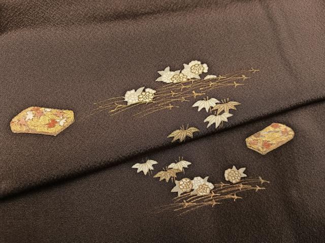 平和屋着物●訪問着　花文箱　金彩　正絹　逸品　AABE8890ph 平和屋着物○訪問着 花文箱 金彩 正絹 逸品 AABE8890ph