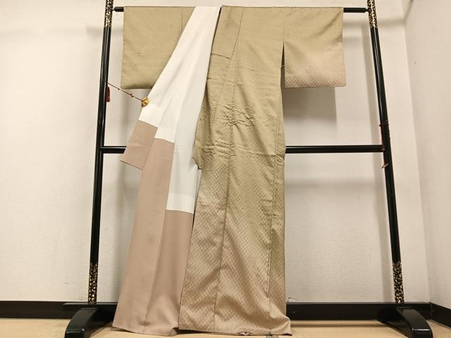 平和屋着物●訪問着　お召地　花織　正絹　逸品　AABE8895ph