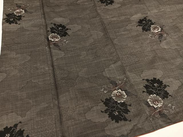 平和屋着物●本場大島紬　カタス7マルキ　総絣　舞花文　正絹　逸品　AABE8896ph