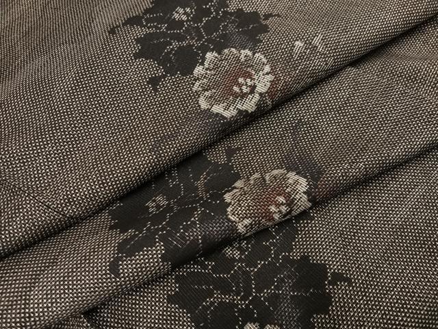 平和屋着物●本場大島紬　カタス7マルキ　総絣　舞花文　正絹　逸品　AABE8896ph