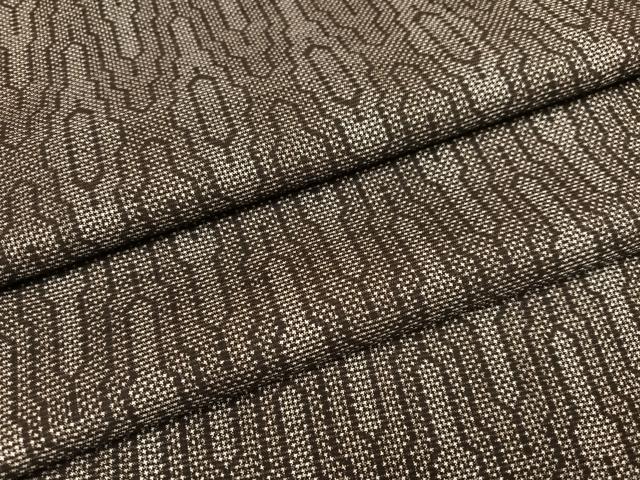 平和屋着物●本場大島紬　一元7マルキ　幾何学文様　正絹　逸品　未使用　AABE8897ph