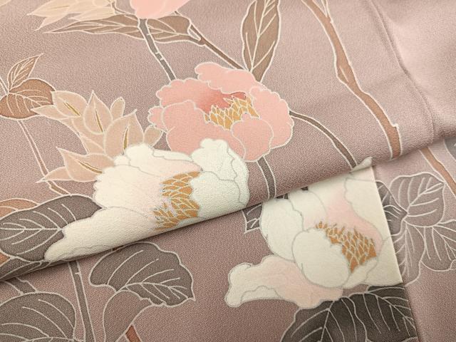 平和屋着物●訪問着　友禅　枝花文　正絹　逸品　AABE8898ph