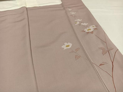 平和屋着物●訪問着　友禅　枝花文　正絹　逸品　AABE8898ph