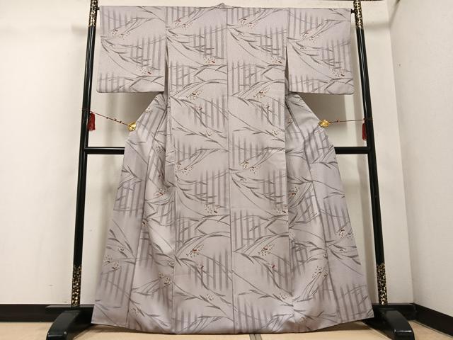 平和屋着物●山野愛子　小紋　草花文　洗える着物　AABE8900ph