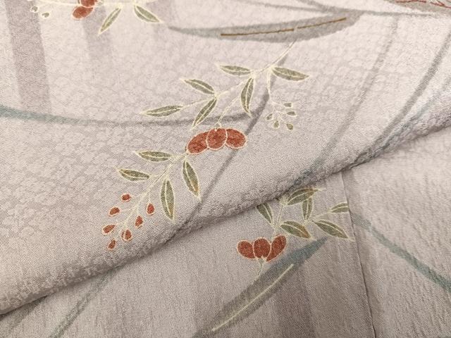 平和屋着物●山野愛子　小紋　草花文　洗える着物　AABE8900ph