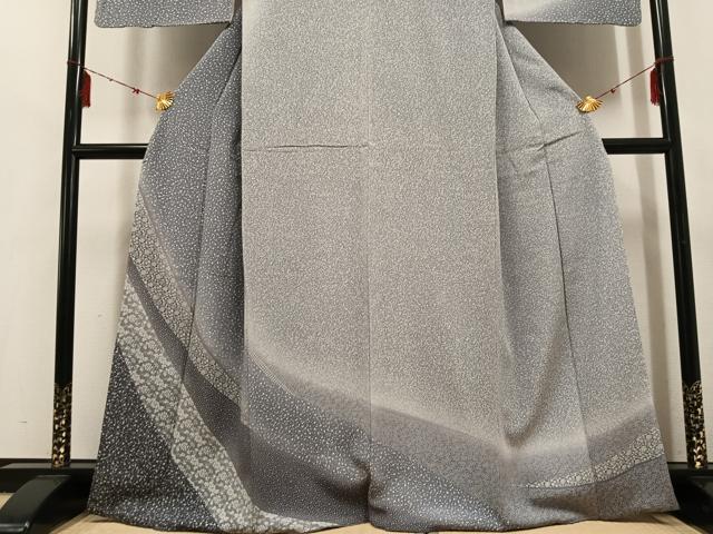 平和屋着物●訪問着　花唐草文　暈し染め　鬼しぼ縮緬　正絹　逸品　AABE8904ph 平和屋着物○訪問着 花唐草文 暈し染め 鬼しぼ縮緬 正絹