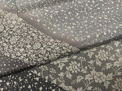 平和屋着物●訪問着　花唐草文　暈し染め　鬼しぼ縮緬　正絹　逸品　AABE8904ph