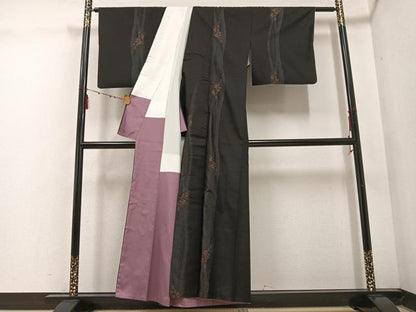 平和屋着物●本場大島紬　カタス7マルキ　地空き　舞葉間道　正絹　逸品　AABE8910ph