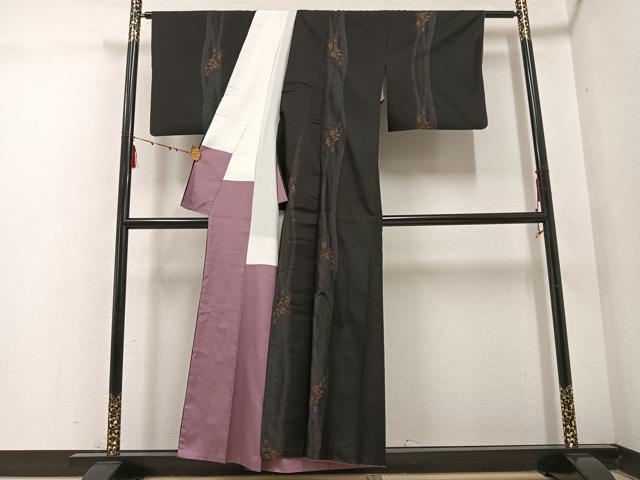 平和屋着物●本場大島紬　カタス7マルキ　地空き　舞葉間道　正絹　逸品　AABE8910ph
