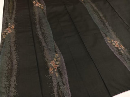 平和屋着物●本場大島紬　カタス7マルキ　地空き　舞葉間道　正絹　逸品　AABE8910ph