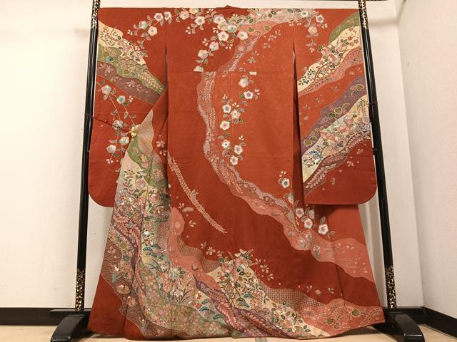 平和屋着物○豪華振袖 辻が花 鴛鴦 金銀彩 やまと誂製 正絹 逸品