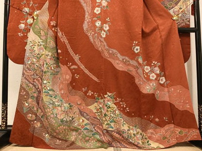 平和屋着物●豪華振袖　辻が花　鴛鴦　金銀彩　やまと誂製　正絹　逸品　AABE8911ph