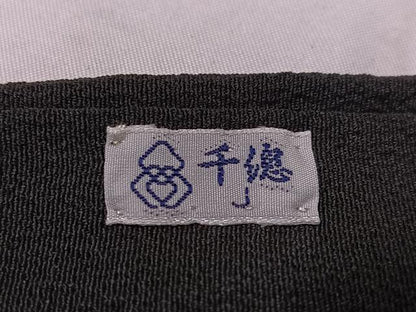 平和屋着物●創業460年・千總　黒留袖　草花吉祥文　正絹　逸品　AABE8913ph