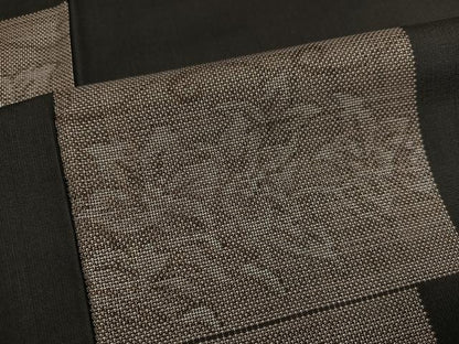 平和屋着物●本場大島紬　カタス9マルキ　地空き　草花文　正絹　逸品　AABE8914ph