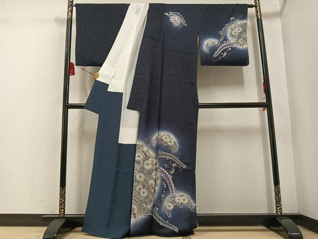 平和屋着物●訪問着 辻が花 暈し染め 金彩 正絹 逸品 AABE8916ph
