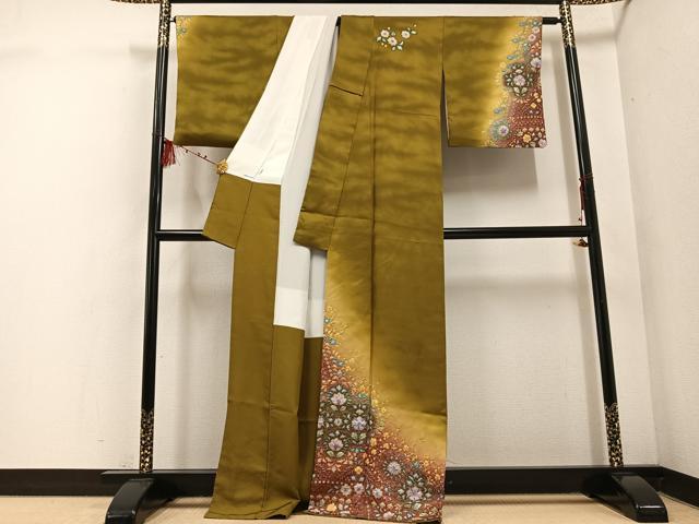 平和屋着物●訪問着　作家物　泰常　辻が花　暈し染め　正絹　逸品　AABE8919ph 平和屋着物○訪問着 作家物 泰常 辻が花 暈し染め 正絹 逸品