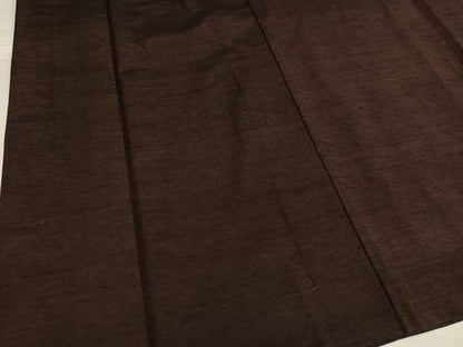 平和屋着物●男性　紬　アンサンブル　色無地　赤褐色　正絹　逸品　AABE8924ph