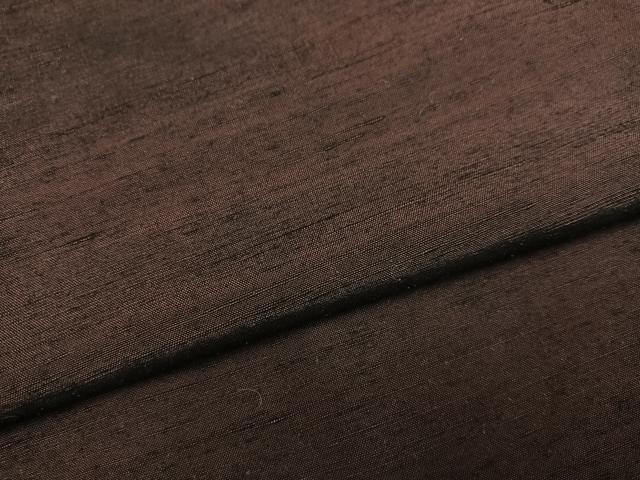 平和屋着物●男性　紬　アンサンブル　色無地　赤褐色　正絹　逸品　AABE8924ph
