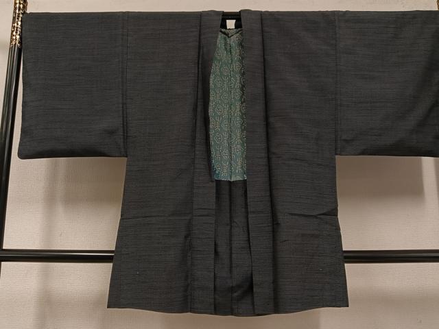 平和屋着物○男性 結城紬 アンサンブル 正絹 逸品 AABE8931ph