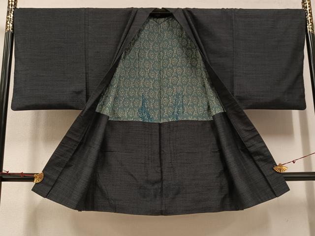 平和屋着物○男性 結城紬 アンサンブル 正絹 逸品 AABE8931ph