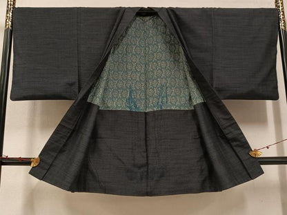 平和屋着物●男性　結城紬　アンサンブル　正絹　逸品　AABE8931ph
