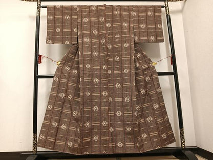 平和屋着物●上質な紬　花間道　正絹　逸品　AABE8938ph