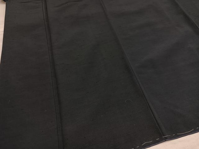 平和屋着物○男性 紬 アンサンブル 色無地 羊羹色 正絹 逸品 未使用