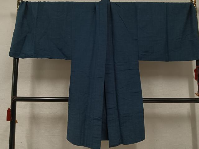 平和屋着物●男性　紬　アンサンブル　色無地　褐返し色　キングサイズ　正絹　逸品　AABE8947ph