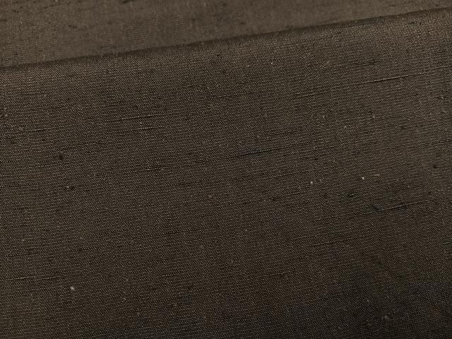 平和屋着物●男性　紬　アンサンブル　色無地　赤墨色　正絹　逸品　AABE8948ph