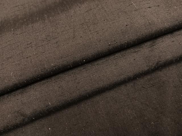 平和屋着物●男性　紬　アンサンブル　色無地　赤墨色　正絹　逸品　AABE8948ph