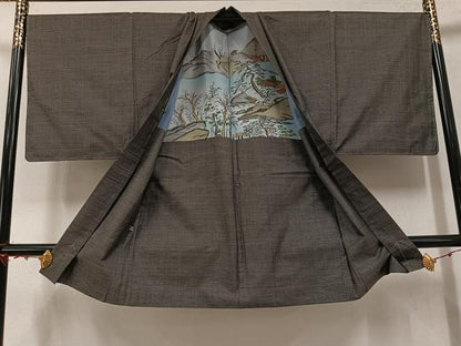 平和屋着物●男性　本場大島紬　アンサンブル　100亀甲　総詰め　正絹　逸品　未使用　AABE8949ph