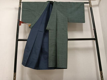 平和屋着物●男性　本場大島紬　アンサンブル　100亀甲　総詰め　正絹　逸品　AABE8951ph