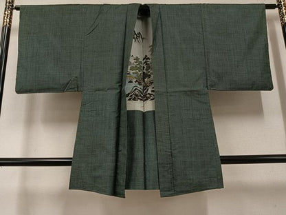 平和屋着物●男性　本場大島紬　アンサンブル　100亀甲　総詰め　正絹　逸品　AABE8951ph
