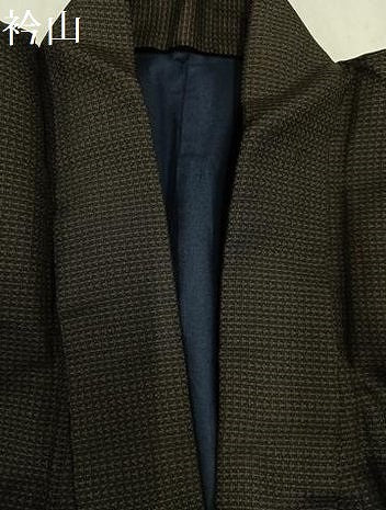 平和屋着物●男性　お召　正絹　逸品　AABE8953ph